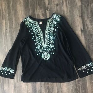 Sequined swimsuit coverup